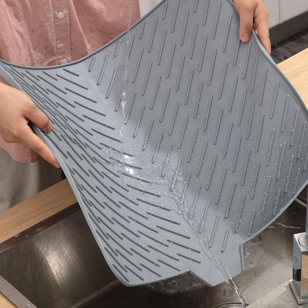 Silicone Dish Drying Mat – Heat Resistant & Fast Drain Design