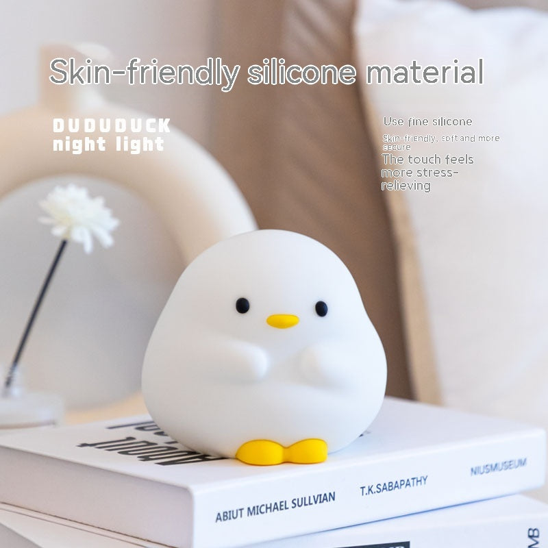 Cute Duck LED Night Lamp Cartoon Silicone USB Rechargeable
