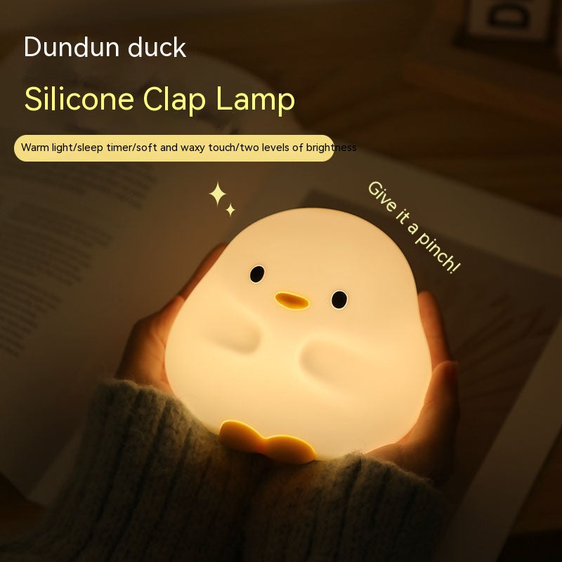 Cute Duck LED Night Lamp Cartoon Silicone USB Rechargeable